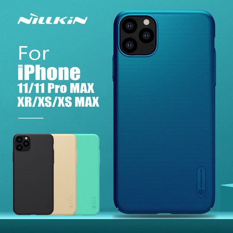 for iPhone 11 Pro Max XS Max XR X Nillkin Super Frosted Shield Hard Slim Back PC Cover Case for iPhone 11 XR XS Max X Phone Case ► Photo 1/6