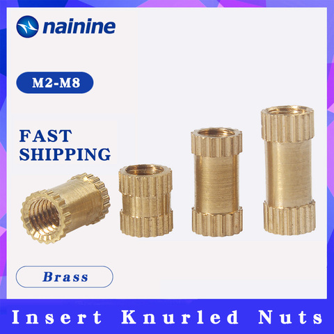 M2 M2.5 M3 M4 M5 M6 M8 Injection Molding Nut Brass Insert Knurled Nuts Knurling Embedded Parts Copper ► Photo 1/4