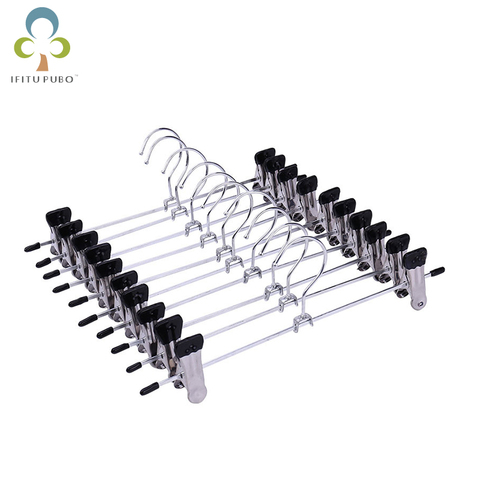 5Pcs Multifunctional stainless steel power pants clip metal non-slip belt clip drying rack pants rack YJN ► Photo 1/5