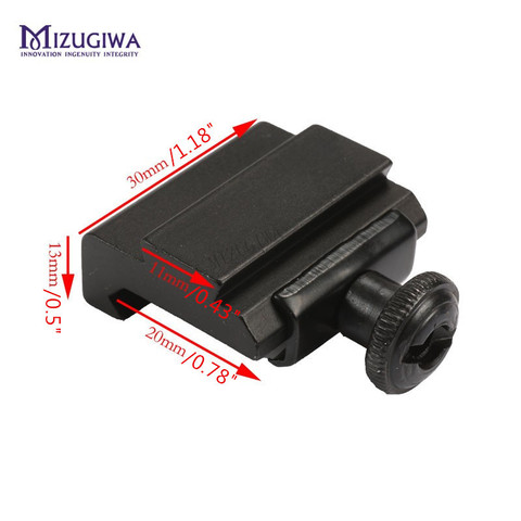 1 pc MIZUGIWA Flat Top 20mm to 11mm Weaver Picatinny To Dovetail Rail Adapter Base Mount Long 30mm Rail Pistol Airsoft ► Photo 1/6