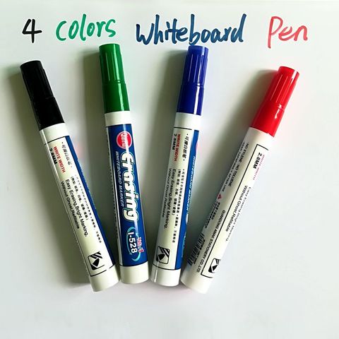 4PCS lot Four color whiteboard marker white board marker Environment Friendly Marker Office School Supplies Black Red Blue Green ► Photo 1/6