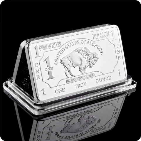 German Mint 1 Troy Ounce Buffalo German Silver Bullion Bar Replica Coins Collection ► Photo 1/1