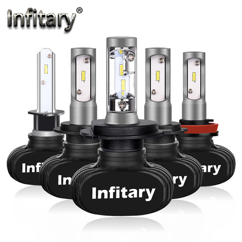 Infitary 2Pcs CSP Car Headlights Bulb H7 LED H4 H1 H3 H8 H11 H27 880 9005 9006 9007 72W 12000LM Auto Head Lamp 6500K 12V Light ► Photo 1/6