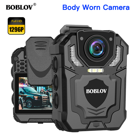 BOBLOV T5 Body Camera 1296P Audio Recording Wearable Police Camera Law Enforcement Night Vision Loop Recording DVR Mini camera ► Photo 1/6