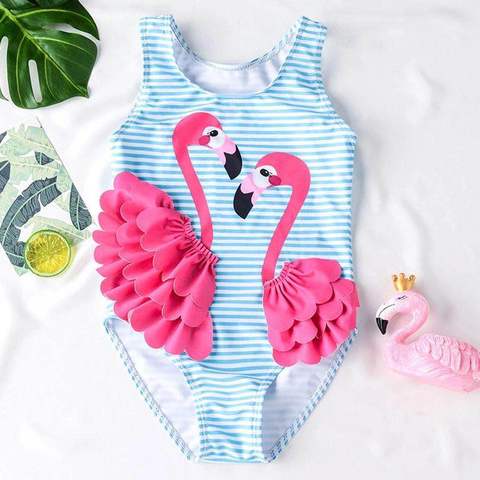 Baby Girl Bikini Set Girls Swimwear Fruit Bownot Dot BIkini set Kids One piece Strappy Ruffled Swimming Swimsuit Costume Bathing ► Photo 1/6