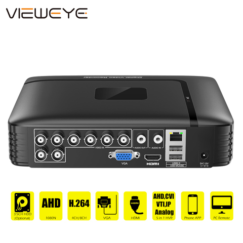 AHD/N DVR 4Channel 8Channel CCTV AHD DVR AHD-N Hybrid DVR/1080P NVR 4in1 Video Recorder For AHD Camera IP Camera Analog Camera ► Photo 1/6