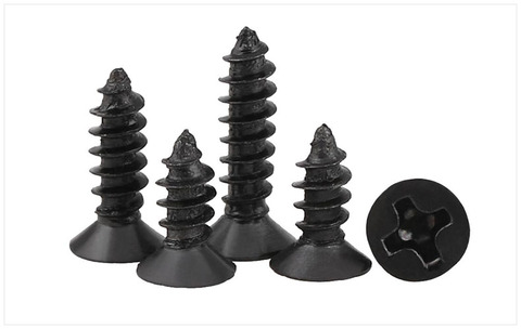 Flat head screws self-tapping screws Nickel plating Black M1 M1.2 M1.4 M1.7 M2 M2.3 M2.6 M3 M4 screws KA screws ► Photo 1/4