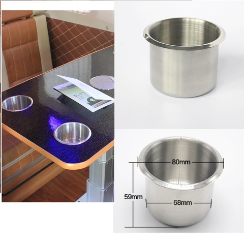 Stainless Steel Cup Holders Recessed, Boat Stainless Steel Drink Holder New ► Photo 1/6
