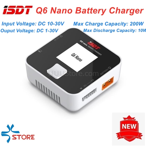 2022 New ISDT Q6 Nano BattGo 200W 8A Colorful Pocket Battery Balance Charger for 1-6S Lipo Battery for RC FPV Drone ► Photo 1/5