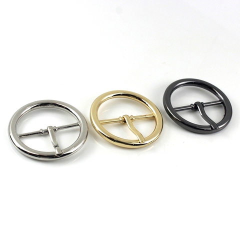 1pcs Metal Round Belt Buckle Center Bar Single Pin Buckle Canvas Belt  Leather Craft Accessory ► Photo 1/6