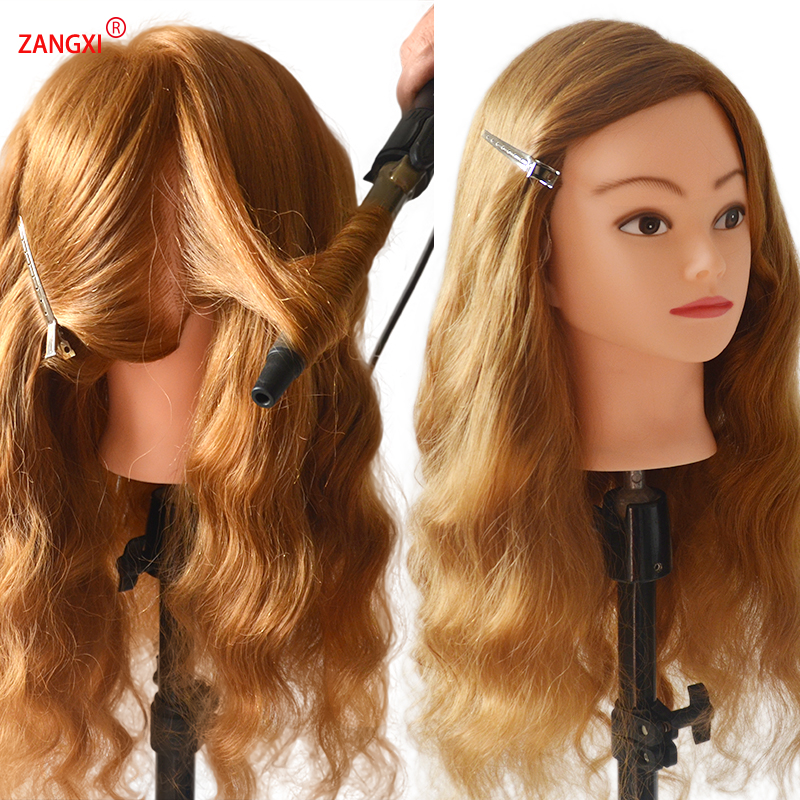 80cm Synthetic Hair Mannequin Head Hairstyles Training Hairdressers Practice