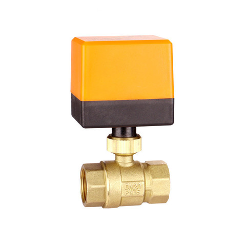DN15/DN20/DN25 Electric Motorized Thread Ball Valve Brass AC 220V 2-Way 3-Wire 2-Point  1.6Mpa with Actuator For water, gas, oil ► Photo 1/4