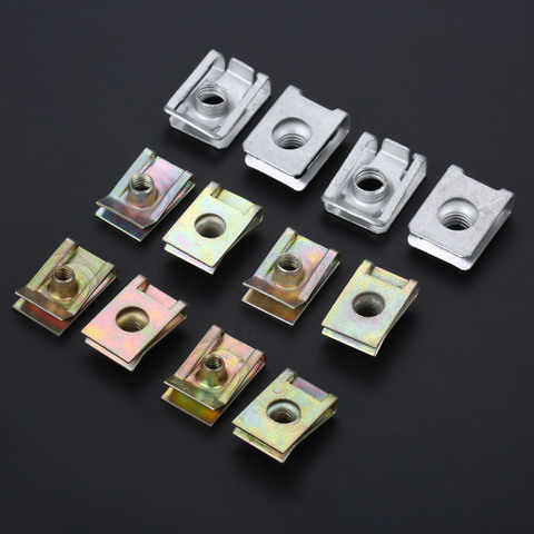 10Pcs Auto Clips M5 M6 M8 For Car Motor Tread Panel Spire Nut Fairing Clip Fastener Speed Zinc Mounting Clamp ► Photo 1/6