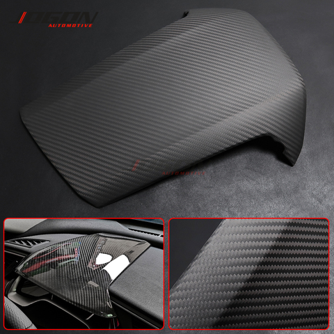 Car interior Real Carbon Fiber Dashboard Instrument Panel Cover Trim For Honda 10th Gen. Civic Type R 2017-2022 ► Photo 1/6