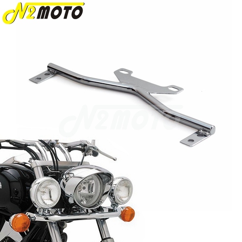 Motorcycles Chrome Universal Headlight Spotlight Bar Bracket Turn Signal Mount Clamp for Harley Honda Kawasaki Suzuki Custom ► Photo 1/6