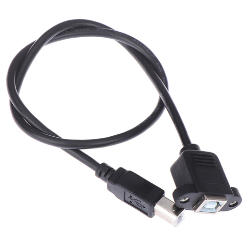 0.3m/0.5m USB 2.0 Type B Male to Type B Female Printer Extension Cable With Panel Mount ► Photo 1/6