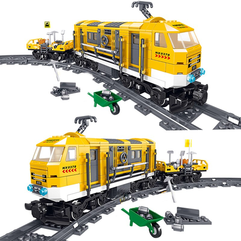 Technic City Series Rail Maintenance Train Power Function Motor Tracks Set Building Kit Blocks Toys For Children CREATOR EXPERT ► Photo 1/1