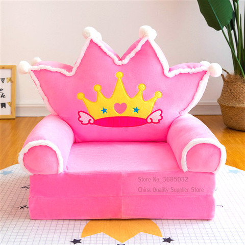 New Hot Lovely Children Sofa Folding Cartoon Cute Lying Seat Baby Stool Kindergarten with Washable Cover Multicolor ► Photo 1/6