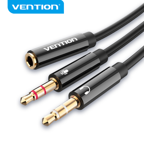 Vention Headphone Splitter Earphone Adapter Audio 3.5mm Female to 2 Male Jack 3.5 Mic Y Splitter Headset to PC Adapter Aux Cable ► Photo 1/6