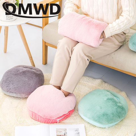 DMWD USB Electric Foot Warmer Heating Pad Slippers Shoes Chair Soft Warm Cushion Winter Feet Leg Thermostat Heater Blanket Mat ► Photo 1/4