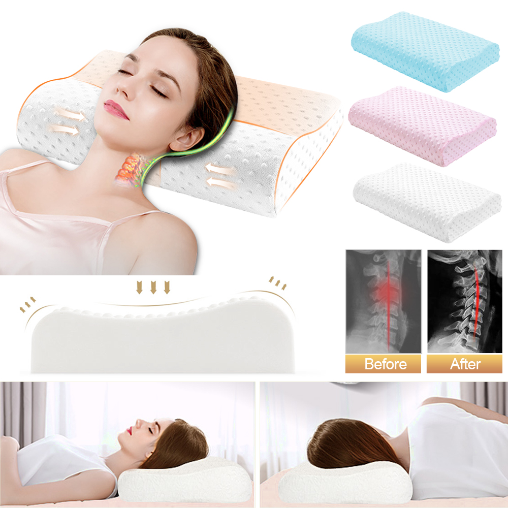 Orthopedic Bamboo Fiber Sleeping Pillow Comfort Slow Rebound Memory Foam Pillow 