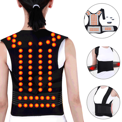 Tourmaline Self-heating Brace Support Belt Back Straight Shoulders Brace Strap Lumbar Posture Corrector for Adult Children ► Photo 1/6