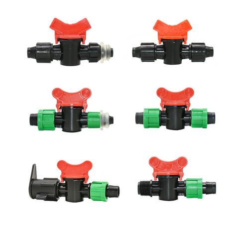 20pcs Irrigation 16mm Drip Tape Garden Tap Connector Water Valve 1/2