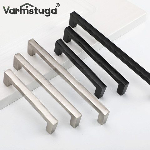 VARMSTUGA Cabinet Handles Kitchen Door Handles Drawer Knobs Aluminum Alloy Wardrobe Door Handles Brushed Modern Style Hardware ► Photo 1/6