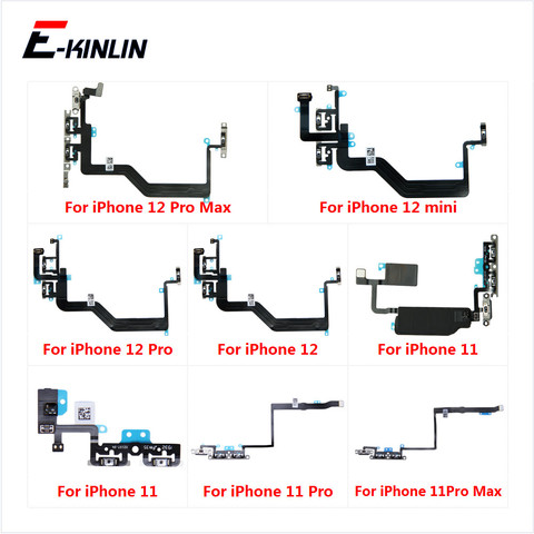Mute Switch Power Key Ribbon For iPhone 12 mini 12 11 Pro Max Volume Button Control Flex Cable ► Photo 1/6