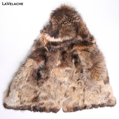 LaVelache Real Fox Fur Liner Real Rabbit Fur Coat X-LONG Winter Women Parka Can Match Shell and Fur Collar 2022 Plus Size 7XL ► Photo 1/6