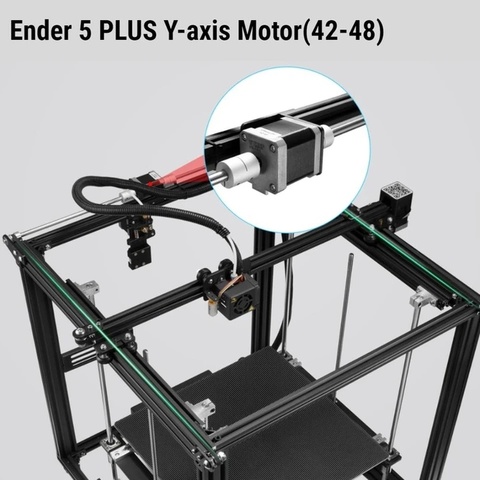 Ender 5 PLUS Double shaft 48MM Y-axis Motors extruders 42-48 stepper motor For Creality Ender-5 plus CNC Laser 3D Printer parts ► Photo 1/5