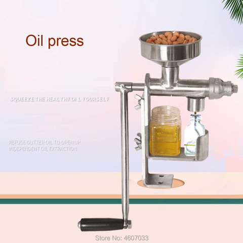 Manual Oil Press Machine Expeller Household Oil Extractor Peanut Nuts Seeds Oil Press Machine ► Photo 1/5