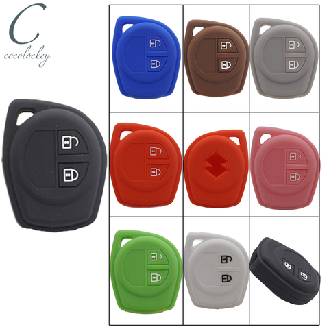 Cocolockey Silicone Rubber Key Fob Cover Case Fit For SUZUKI SWIFT SX4 ALTO VITARA IGNIS JIMNY Splash Remote Key 2Buttons ► Photo 1/6