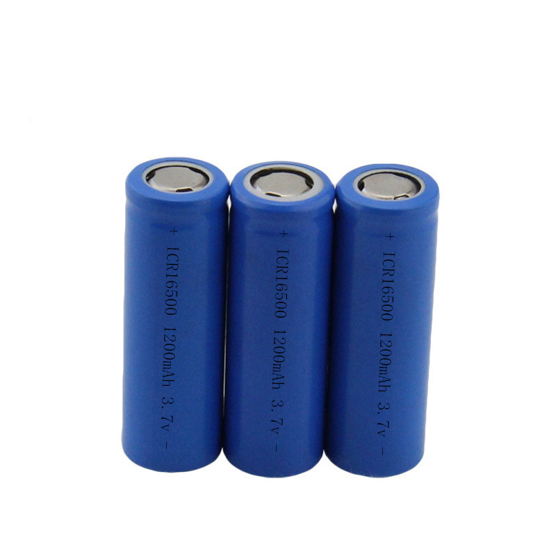 3.7V 1200mAh 16500 Rechargeable Li-ion Battery for LED Torch Flashlight ...