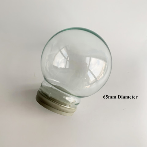 Promotional Gift 65 mm Diameter snow dome DIY Empty glass snow globe wholesales ► Photo 1/6