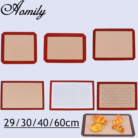 Amoliy Non-stick Silicone Baking Mat High Temperature Resistant Glass Fiber Oven Mat Baking Mat Macaron Mat Baking Accessories ► Photo 1/6