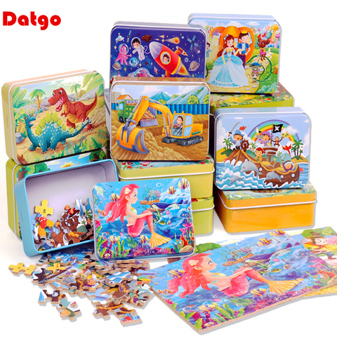 Buy Online New 60 Pieces Wooden Toys Puzzle Kids Toy Cartoon Animal Wood Jigsaw Puzzles Child Early Educational Learning Toys For Children Alitools