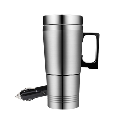 300ml 12V/24V Car Based Heating Stainless Steel Cup Thermos Kettle Travel Coffee Tea Milk Heated Pot Mug Motor Hot Water Heater ► Photo 1/5