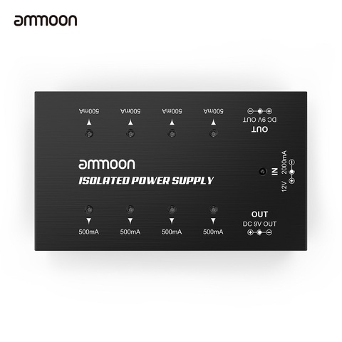 ammoon Guitar Effect Power Supply 8 Isolated DC Outputs Guitar Effect Pedal for 9V/18V Guitar Pedal Guitar Accessories ► Photo 1/6
