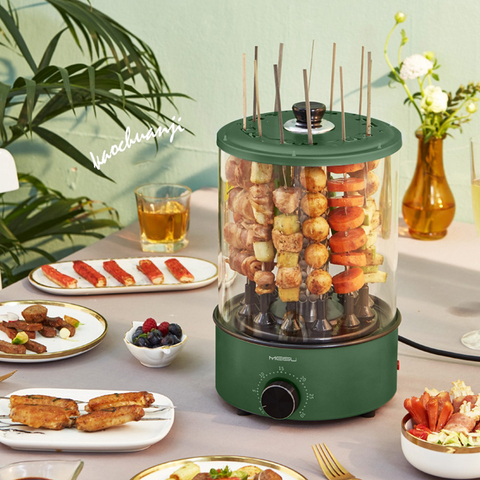 Vertical Electric Bbq Kebab Grill Machine Automatic Rotating Barbecue Smokeless Oven Rotary Household Lamb Skewers ► Photo 1/1