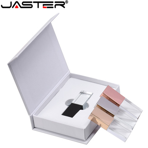 New rose gold Crystal gold USB flash drive 2.0 with box usb memory stick pen drive Custom Logo (over 10 pieces free LOGO) U disk ► Photo 1/6