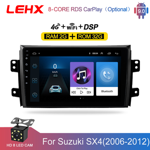 LEHX 2.5D IPS Screen Car Radio Player For Suzuki SX4 2006 2007 2008 -2011 2012 2Din Android 8.1 Multimedia GPS Navigation Player ► Photo 1/6