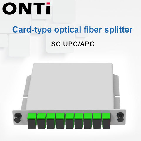 ONTi 10Pcs/Pack SC APC PLC 1X8 Splitter Fiber Optical Box FTTH PLC Splitter Box with 1X8 Planar Waveguide Type Optical Splitter ► Photo 1/6