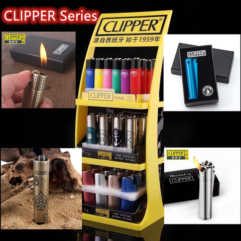 Clipper Original Grinding Wheel Lighter Flint Free Fire Metal Jet Flame Portable Butane Inflatable Gas Lighter Gadgets For Men ► Photo 1/6