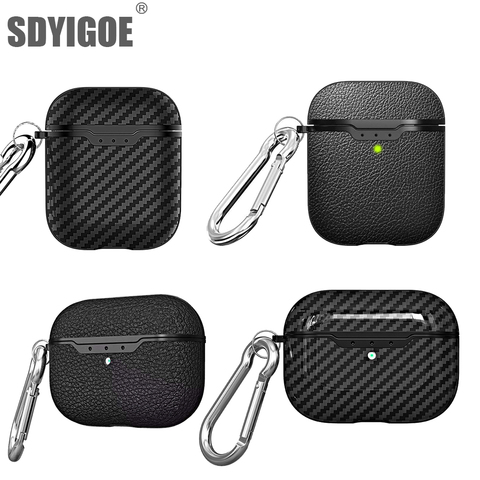 For airpods pro New case headphones case Box airpods cover Carbon Fibre texture design TPU soft shell case For airpods 3/2/1 ► Photo 1/6