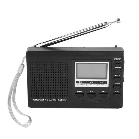 VBESTLIFE DC 5V Mini Portable Mini Stereo Radio FM/MW/SW Full Band Receiver Digital Alarm Clock Music Player Loudspeaker ► Photo 1/6