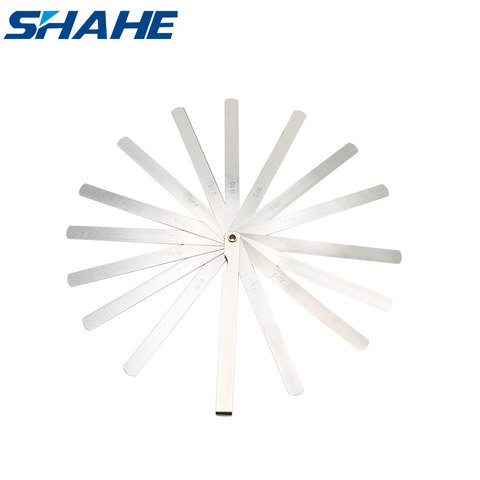 SHAHE Portable 150 mm length 17 Blades Feeler Gauge Metric Feeler Gauge 0.02-1.00 mm Measurement  Tool ► Photo 1/6