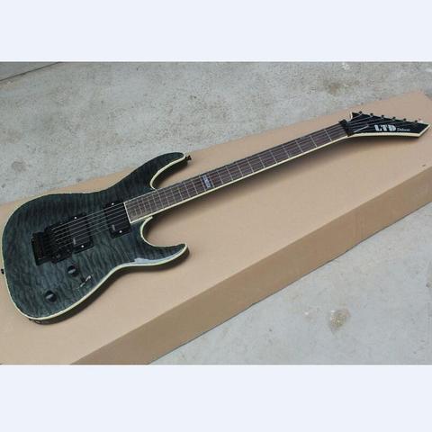 MH-1000 deluxe electric guitar carbon black KSG MH1000 custom guitar free shipping guitar with real abalone bindings on top ► Photo 1/1