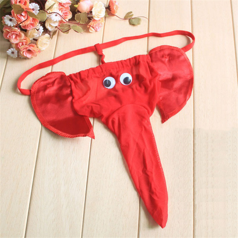 Sexy Men Underwear Elephant Bulge Pouch G String Mens Elastic T-Back Lingerie Thong Erotic Lingerie Underpants Sexy Panties ► Photo 1/6