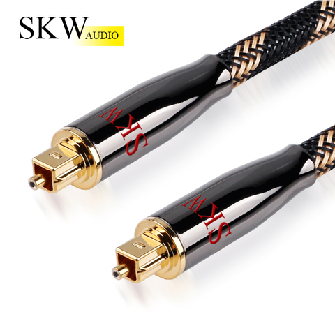 SKW 5.1 Digital Optical Fiber SPDIF Audio Cable Toslink To Toslink 1,/1.5M/2M/3M/5M For Xbox Amplifier Soundbar TV Box DVD CD ► Photo 1/6